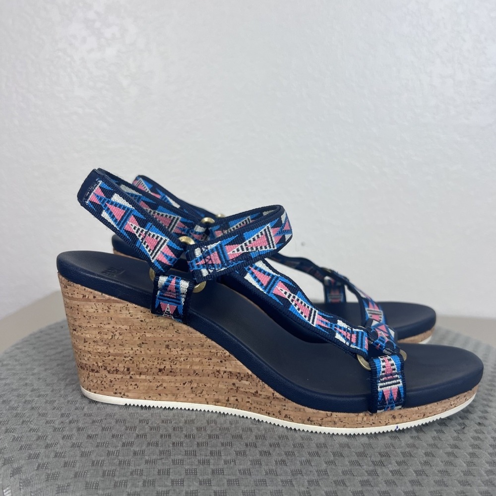 Teva Arrabelle Universal Wedge Sandals Womens 8.5 Geometric Comfort Shoes Preppy